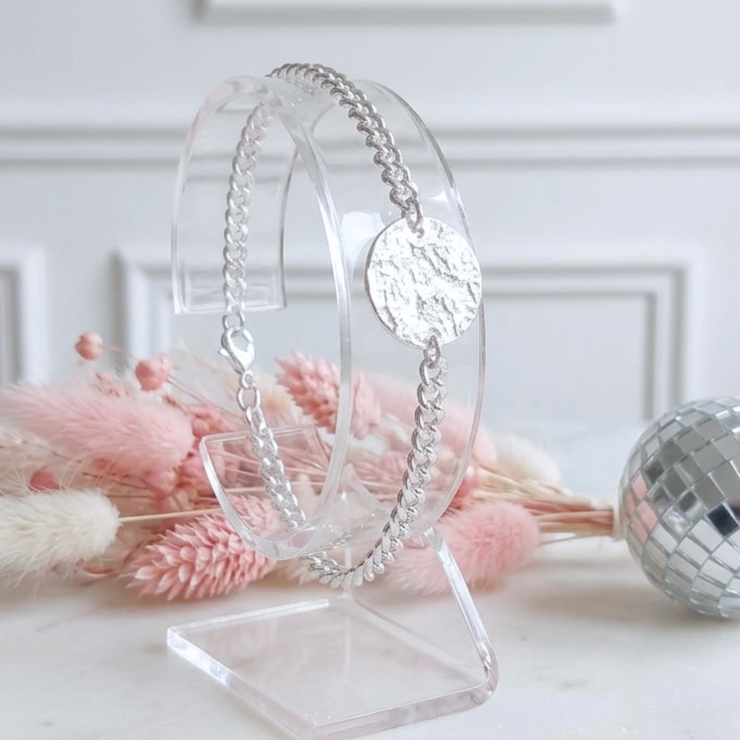 bracelet-chaine-argent-massif-925-chaine-gourmette-rock-femme-medaille-martelee-chaine-rallonge-linsolente-bijoux