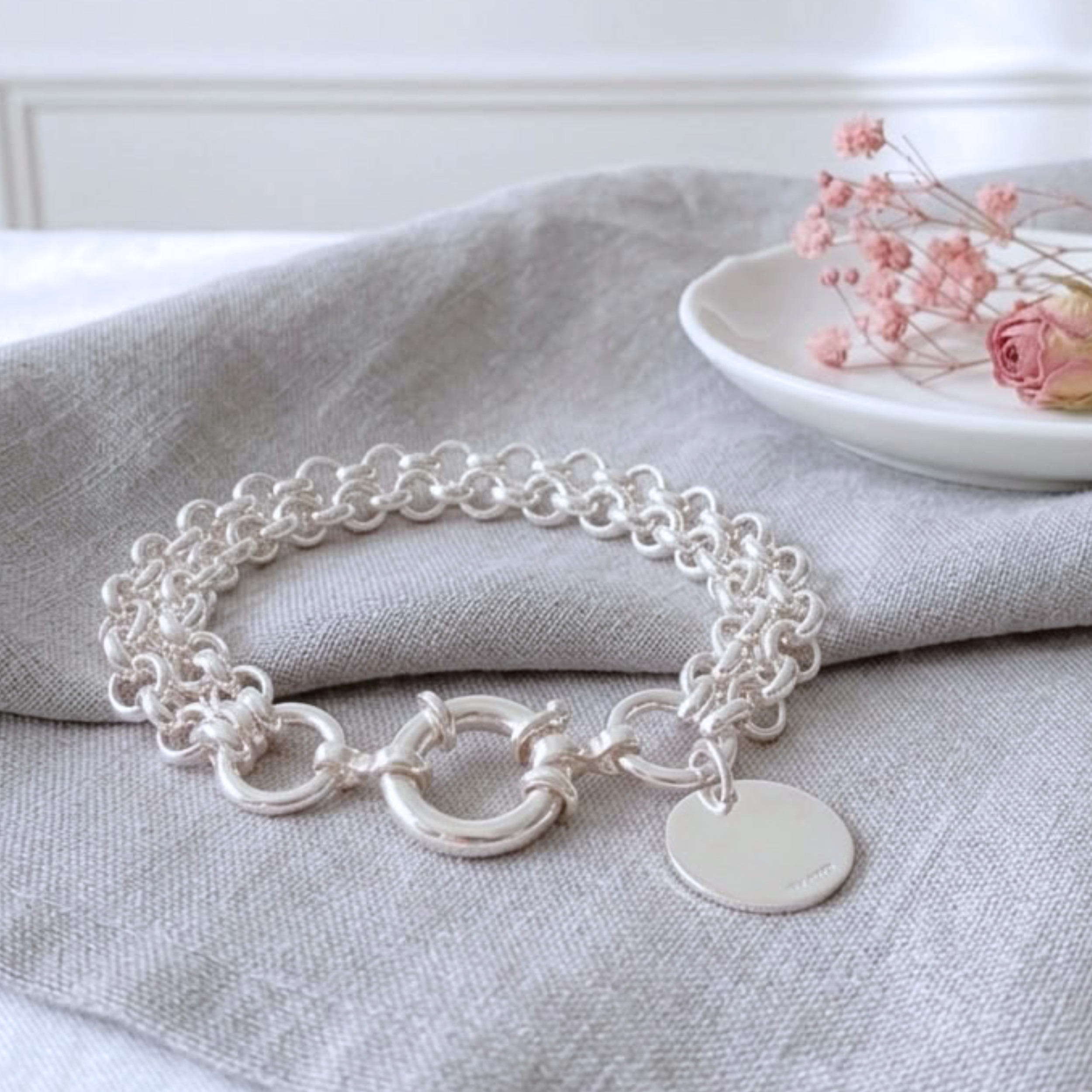 bracelet-femme-argent-925-massif-veritable-gros-maillon-epais-medaille-ronde-l-insolente-bijoux