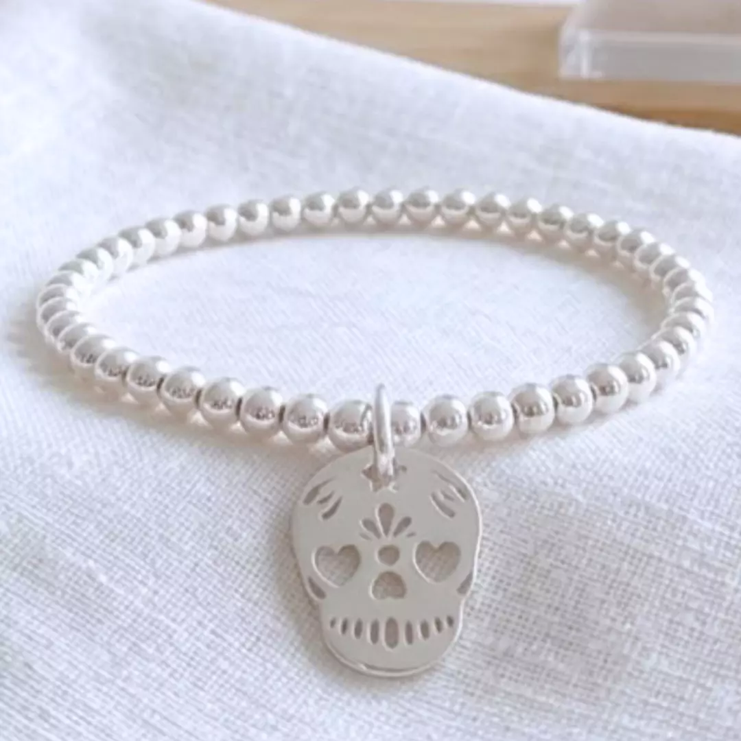 Bracelet JANICE Calavera en argent 925 — L'Insolente Bijoux