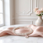bracelet-lithothérapie-2-rangs-elastique-double-femme-argent-massif-925-pendentif-quartz-rose-linsolente-bijoux