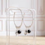 boucles-d-oreilles-creoles-argent-925-massif-onyx-noir-véritable-linsolente-bijoux