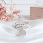 bague-argent-massif-925-perles-3-rangs-médaille-linsolente-bijoux