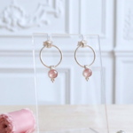 boucles-d-oreilles-puces-argent-925-massif-cabochon-quartz-fraise-veritable-femme-lithotherapie-linsolente-bijoux