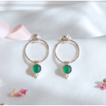 boucle-d-oreille-puce-argent-925-massif-cabochon-aventurine-verte-veritable-femme-lithotherapie-l-insolente-bijoux