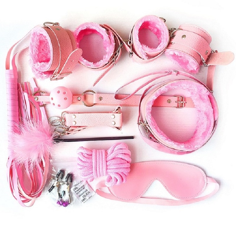 BDSM-ensemble-de-Bondage-et-de-retenue-menottes-fouet-perles-anales-Plug-Anal-vibrateur-jouets-sexuels