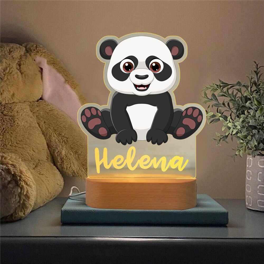 Lampe de Chevet Baby Panda LED Personnalisé - Personnalisable - Love Island  Design