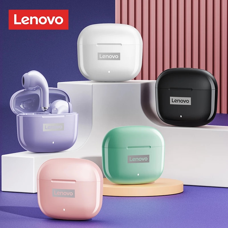 Lenovo-couteurs-sans-fil-Bluetooth-5-1-oreillettes-de-sport-tanches-avec-Microphone-musique-TWS-LP40