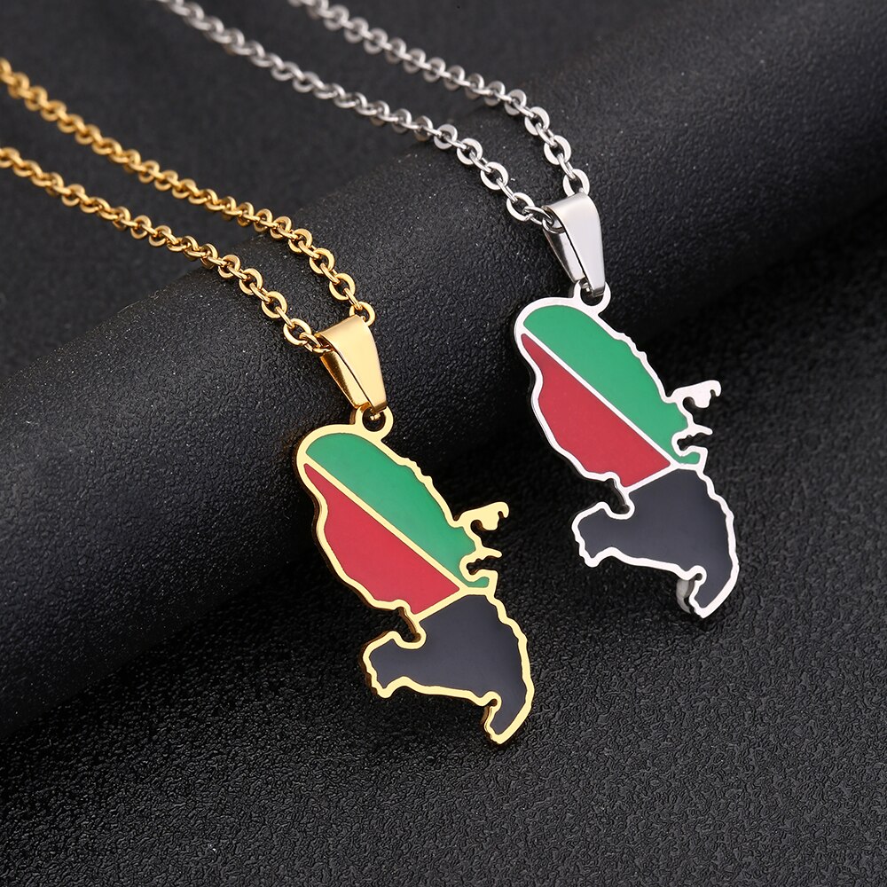 Collier-avec-Pendentif-en-Acier-Inoxydable-Or-et-Argent-Ras-du-Cou-Bijoux-la-Mode-Cadeau