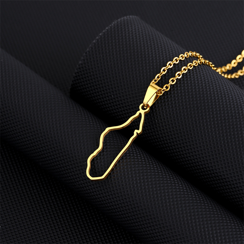 Colliers-avec-pendentif-contour-carte-de-Madagascar-en-acier-inoxydable-bijoux-ethniques-couleur-argent-or-carte