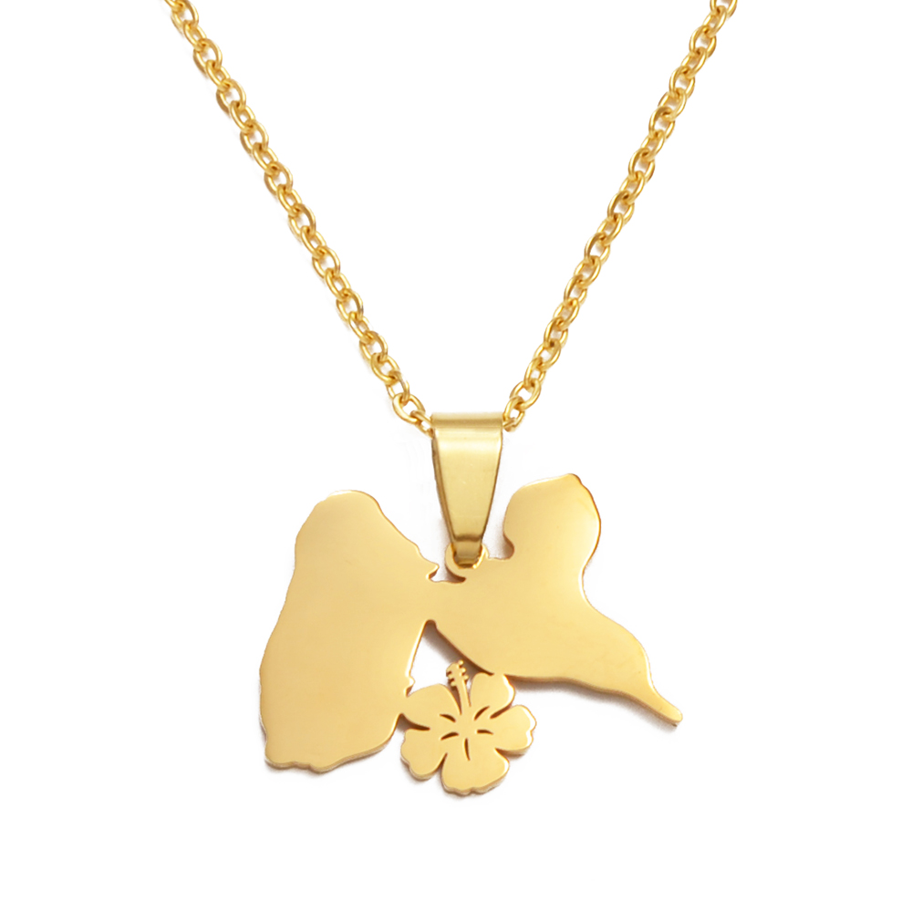 Anniyo-Colliers-Guadows-Oupe-pour-femmes-carte-avec-fleur-symbole-de-la-pr-sidence-France-bijoux
