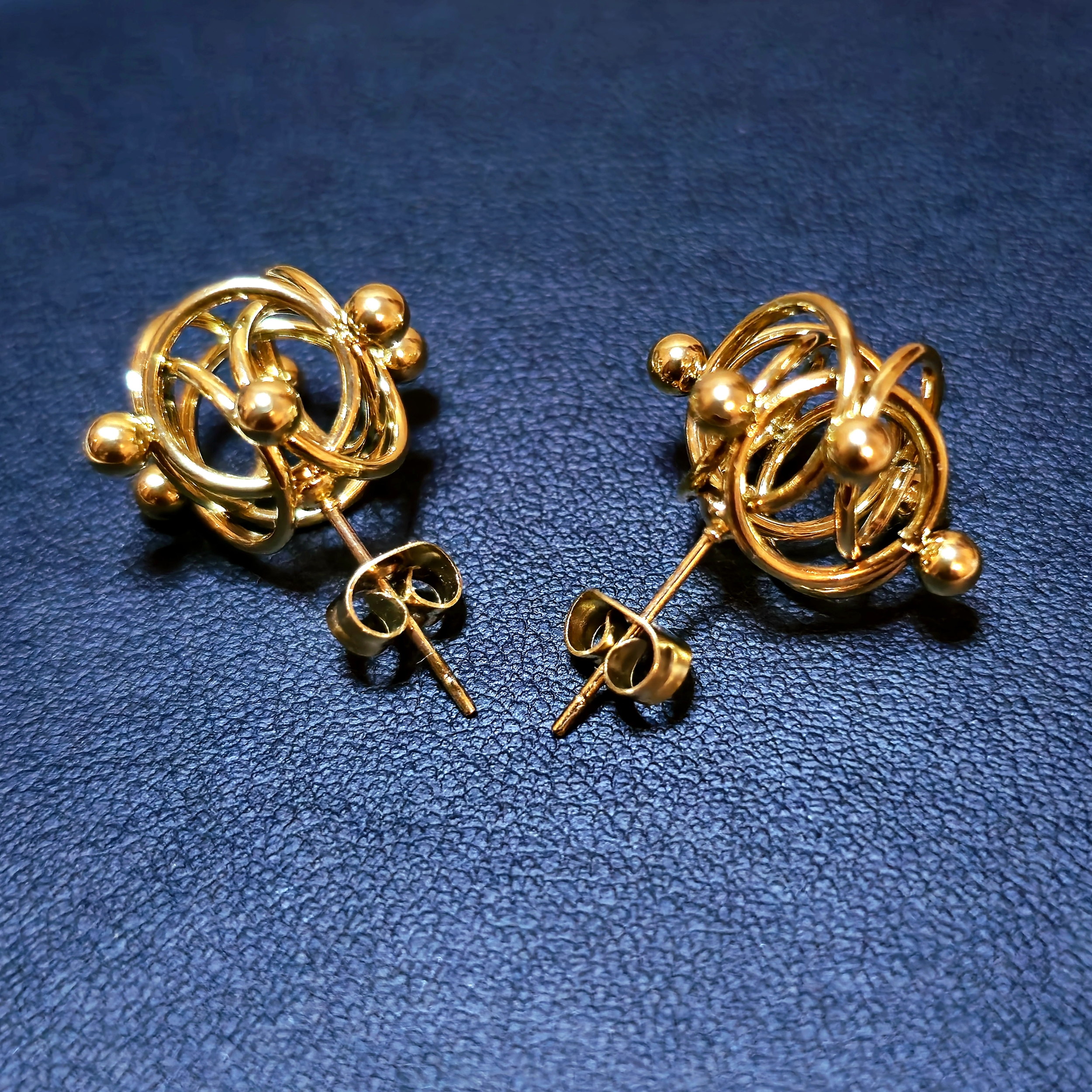 Boucles D'Oreilles Homme Motif Grecque Cercle - Acier Inoxydable Avec Émail, Clous D'Oreille 2 Pièces