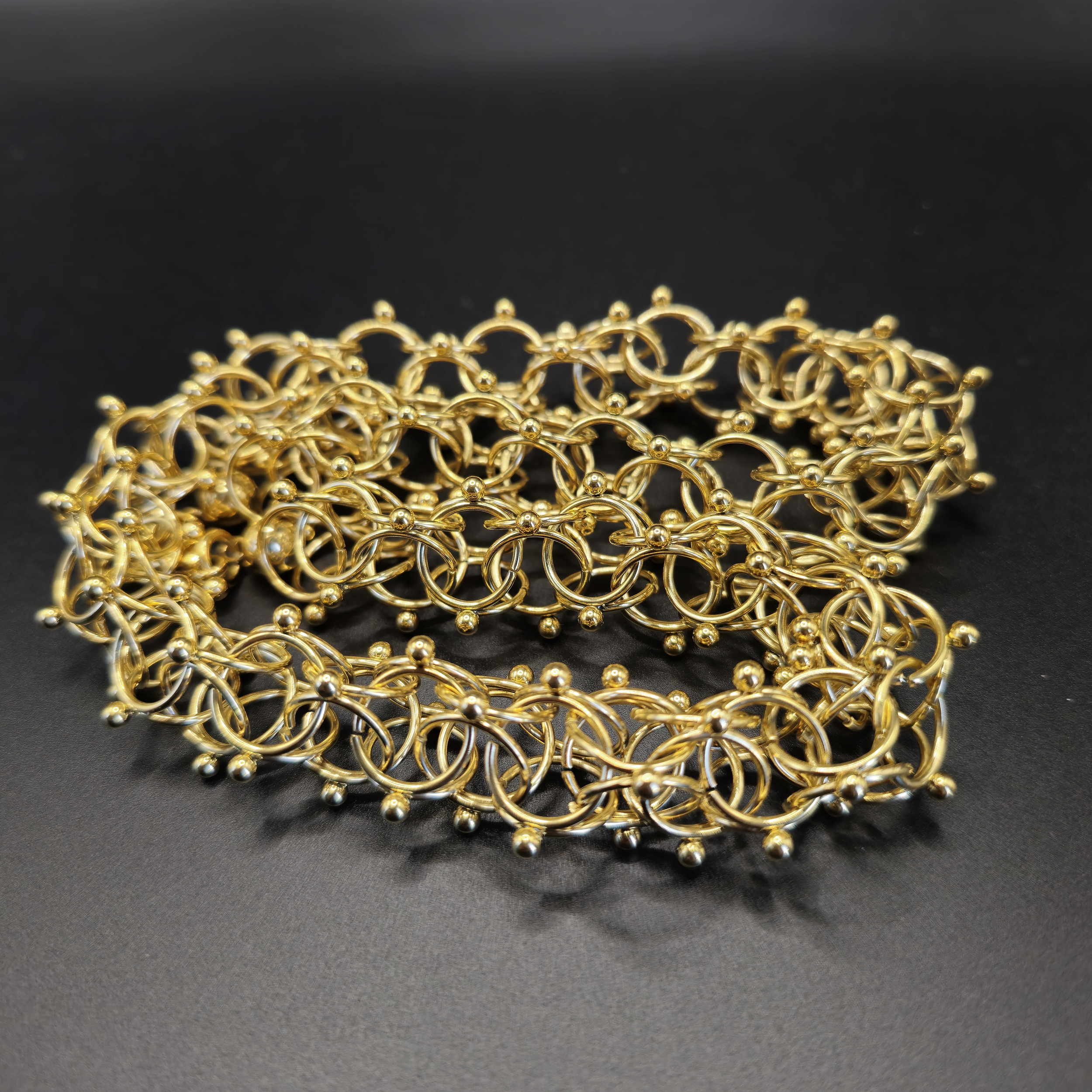 Plaqué Or Chaine Acier Inoxydable Or Chaîne Cyclone 55cm Acier