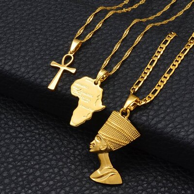 Anniyo-Collier-de-Cheville-N-fertiti-pour-Femme-Pendentif-de-3-Pi-ces-avec-Carte-de