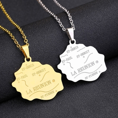 Collier-pendentif-carte-de-l-le-de-la-R-union-pour-femme-acier-inoxydable-or-argent