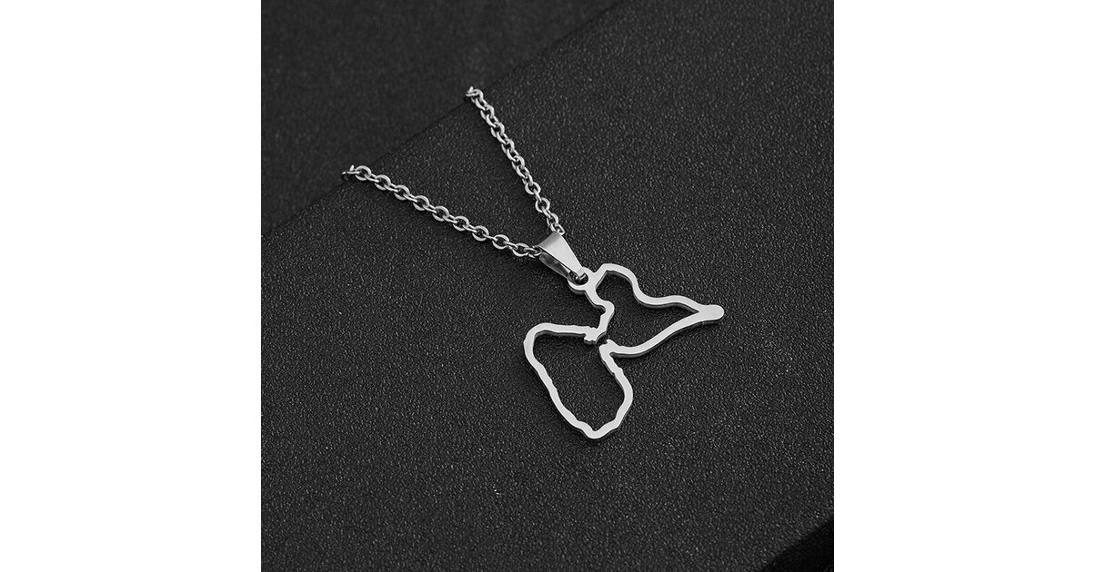 Pendentif Carte De La Guadeloupe En Argent 925 – Bijou Créole Élégant Et Authentique