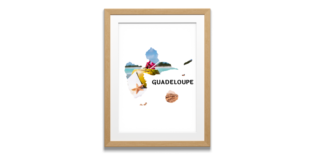 Poster De Voyage Vintage Guadeloupe Sur Toile Décorative