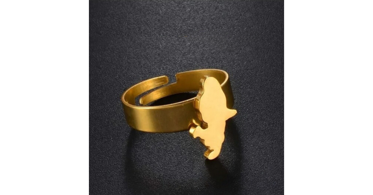 Bague Dolly-Bijoux Martinique Laser Taille 58 - Plaqué Or 18K Avec Diamants - Neuf étiqueté