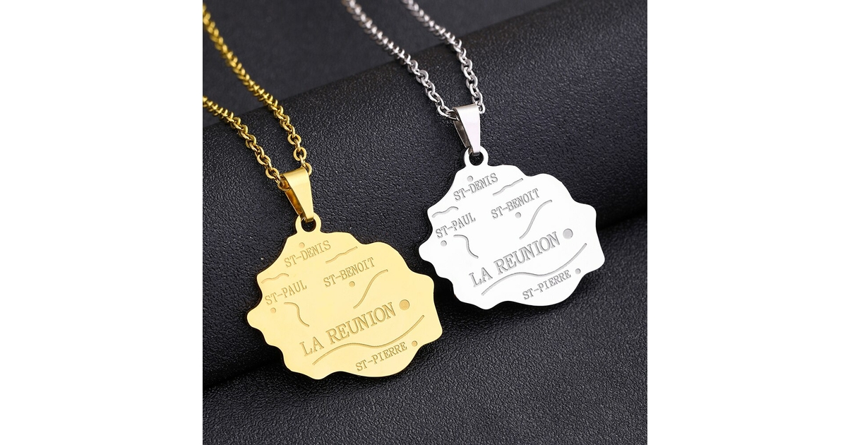 Pendentif Chat Et Rose En Inox – Collier Gravé Artisanal, Argenté