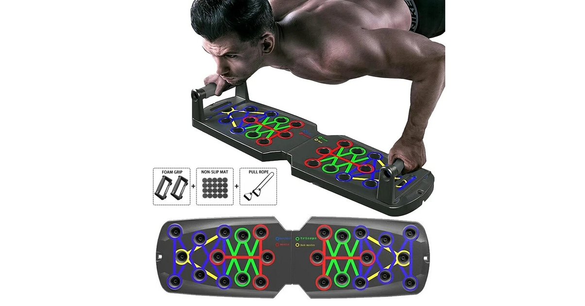 Ensemble Planche Et Pompe Portable - Musculation, Fitness, Gym, Crossfit - Neuf