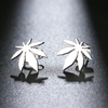 Boucles-d-oreilles-en-acier-inoxydable-exquis-amulette-en-feuille-d-rable-la-mode-classique-Simple