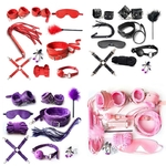 BDSM-ensemble-de-Bondage-et-de-retenue-menottes-fouet-perles-anales-Plug-Anal-vibrateur-jouets-sexuels