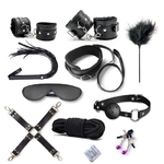 BDSM-ensemble-de-Bondage-et-de-retenue-menottes-fouet-perles-anales-Plug-Anal-vibrateur-jouets-sexuels