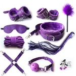 BDSM-ensemble-de-Bondage-et-de-retenue-menottes-fouet-perles-anales-Plug-Anal-vibrateur-jouets-sexuels