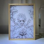 Cadre-photo-LED-Demon-Slayer-Kyojflats-Rengoku-Hoom-lampe-de-nuit-Anime-Kimetsu-No-Yaiba-cadre