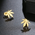 Boucles-d-oreilles-en-acier-inoxydable-exquis-amulette-en-feuille-d-rable-la-mode-classique-Simple