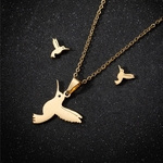 SMJEL-Boucles-d-Oreilles-en-Acier-Inoxydable-pour-Femme-Petit-Oiseau-Volant-Pendentif-Colibri-Collier-Animal