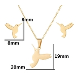 SMJEL-Boucles-d-Oreilles-en-Acier-Inoxydable-pour-Femme-Petit-Oiseau-Volant-Pendentif-Colibri-Collier-Animal