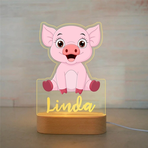 Lampe de chevet Baby Cochon LED - Personnalisée