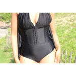 Maillot de bain-corset noir Sahra Nko