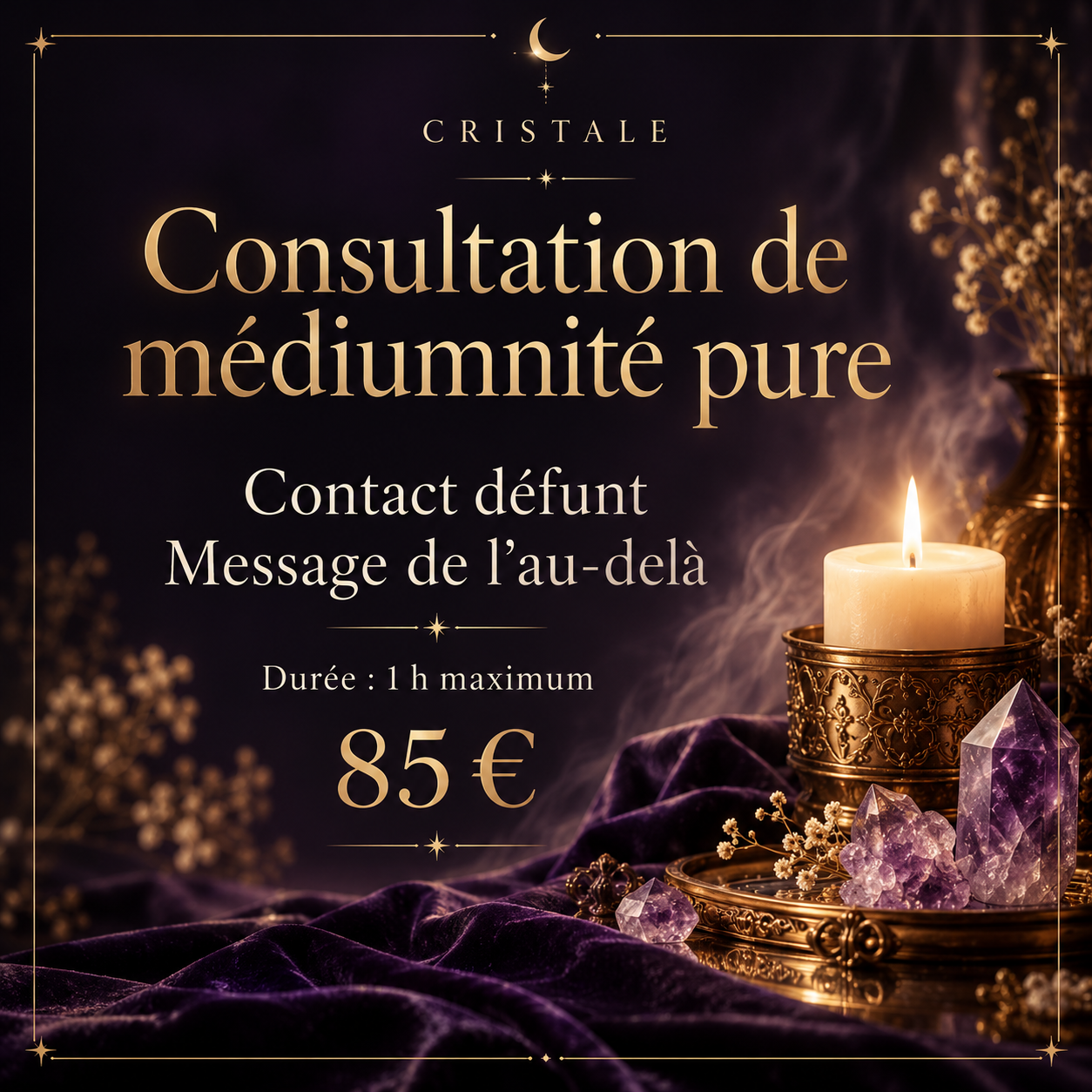 Consultation de médiumnité aux bougies et améthystes