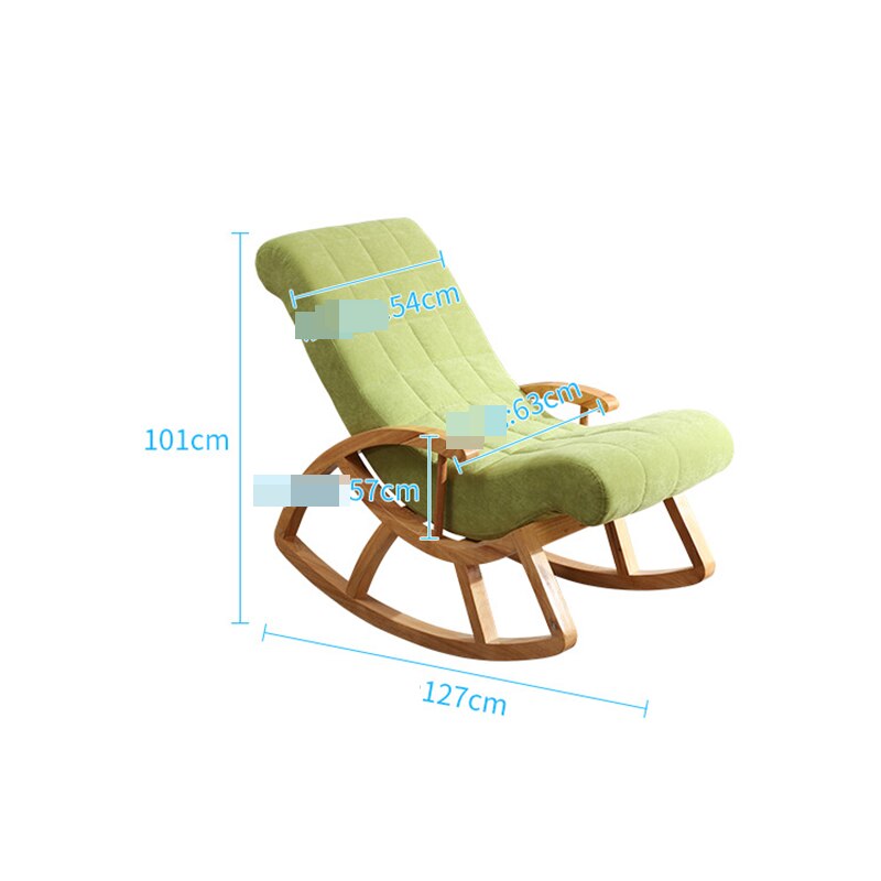 Rocking Chair Deluxe en Velours | Douce France Vert Pomme dimensions
