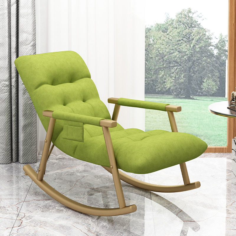 Rocking Chair Scandinave | Incliné Vert Pomme