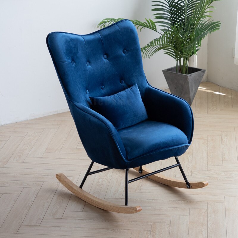 Rocking Chair Scandinave | Dublin Bleu Roy