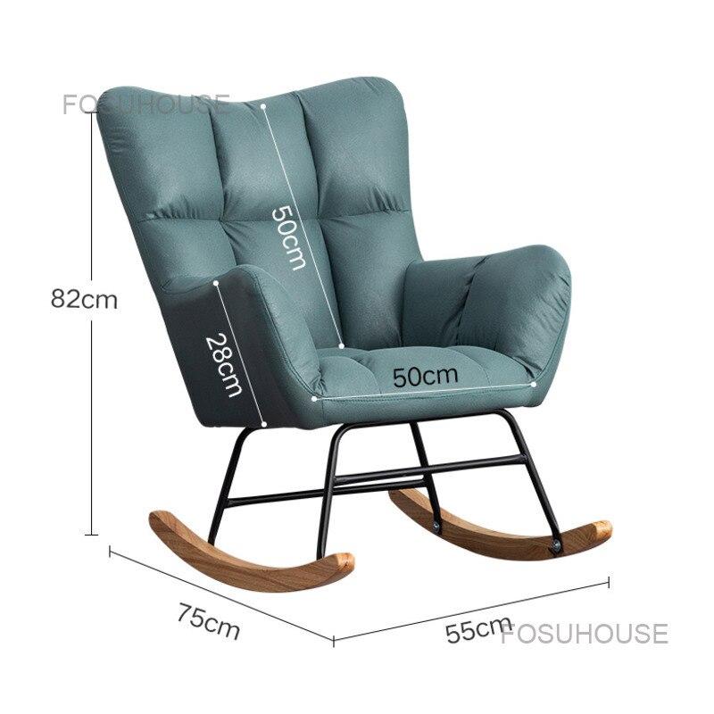 Rocking Chair Design | London Chic | Velours Canard dimensions