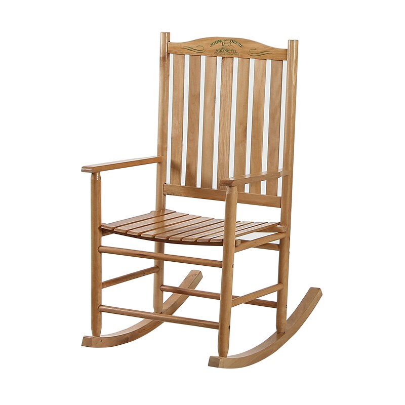 Rocking Chair Vintage | Forêt de Floride | Fauteuil à bascule en bois massif fond blanc