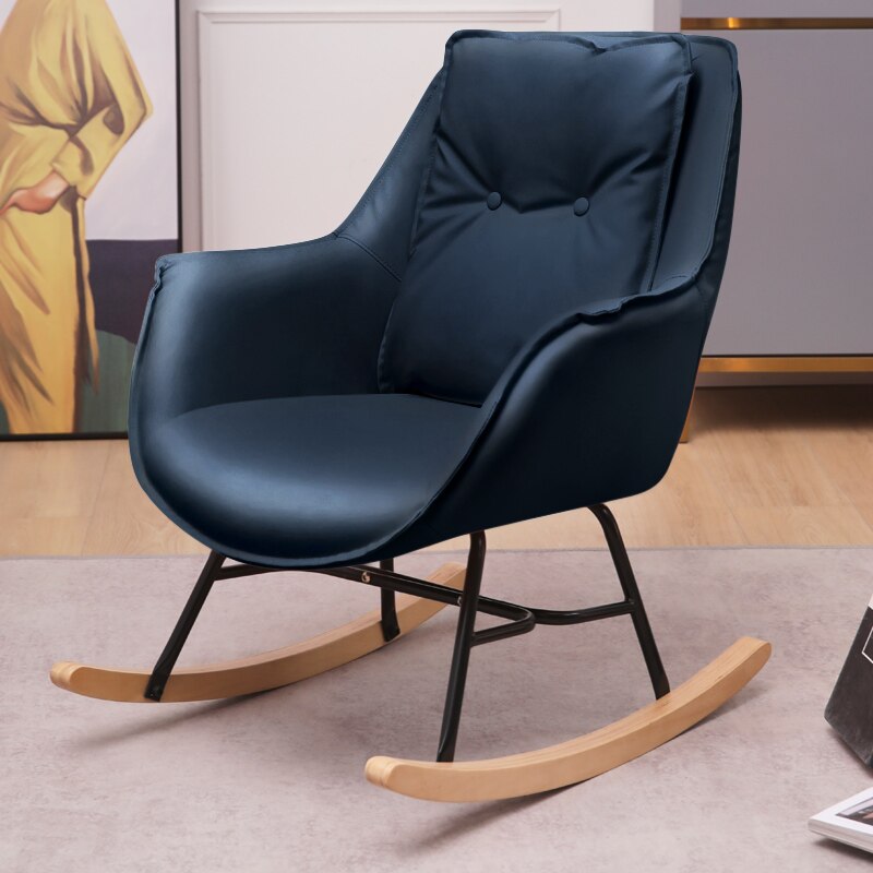Rocking Chair Design | Roma Lux | Bleu Sombre