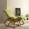 Rocking Chair Deluxe en Velours | Douce France Vert Pomme