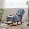 Rocking Chair Deluxe en Tissu | New York Bleu Azur