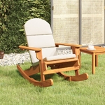 Rocking Chair Adirondack _Bois Massif Acacia_blanc_creme