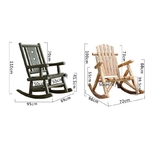 Rocking Chair Vintage | Grand Montréal | Fauteuil à bascule en bois de cèdre dimensions