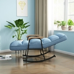 Rocking Chair Scandinave en tissu | Copenhague Bleu Ciel