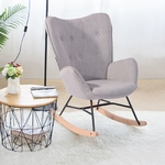 Rocking Chair Design | Royal Madrid | Velours Gris