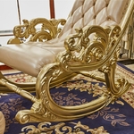 Rocking Chair Deluxe | Charlemagne | Cuir Sable