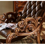 Rocking Chair Deluxe | Charlemagne | Cuir Brun