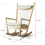 Rocking Chair Scandinave Enfant | Douce Mer Minimaliste dimensions
