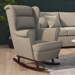 Rocking Chair Contemporain Bourbon Velours Nuage